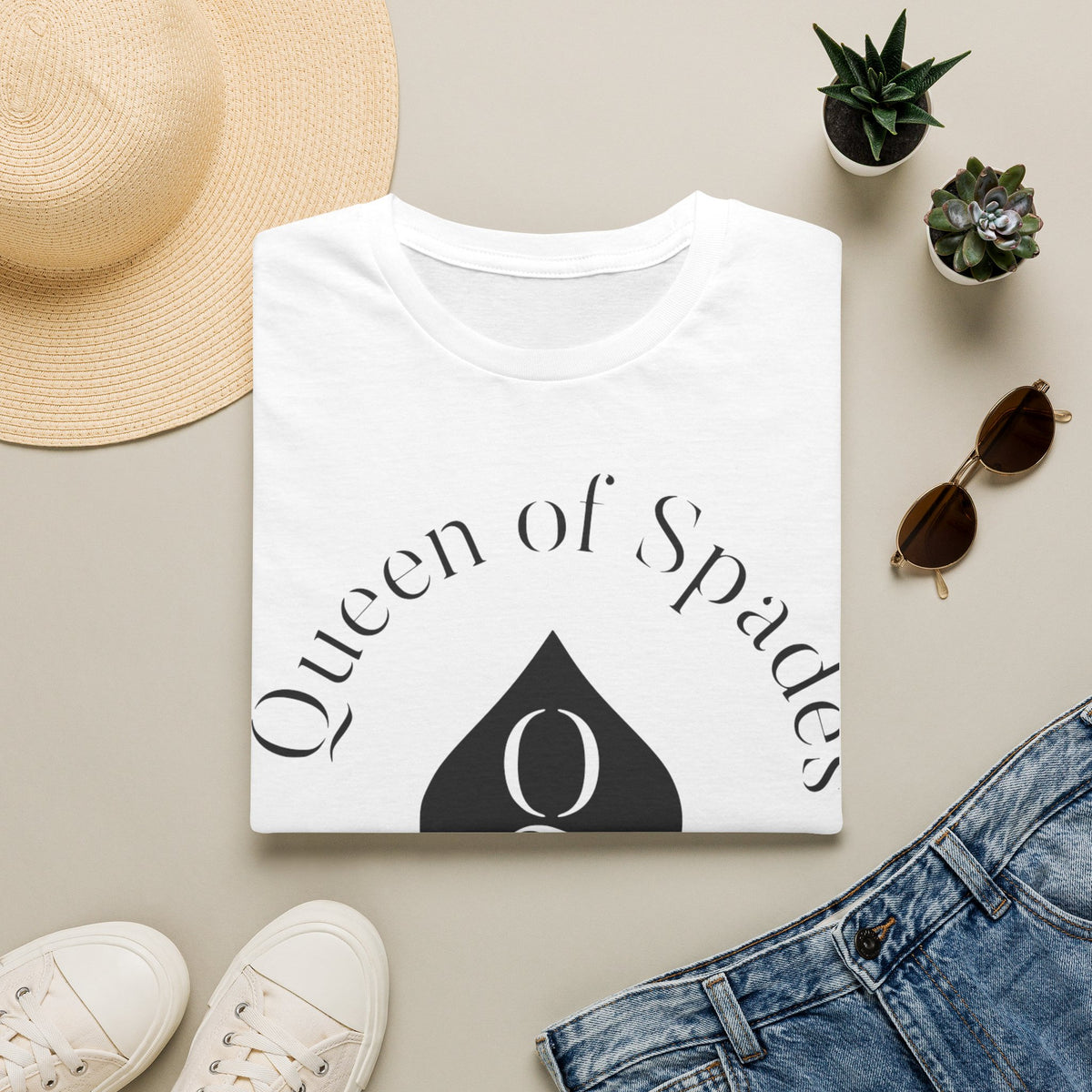 Adult-Queen of Spades-T-Shirt