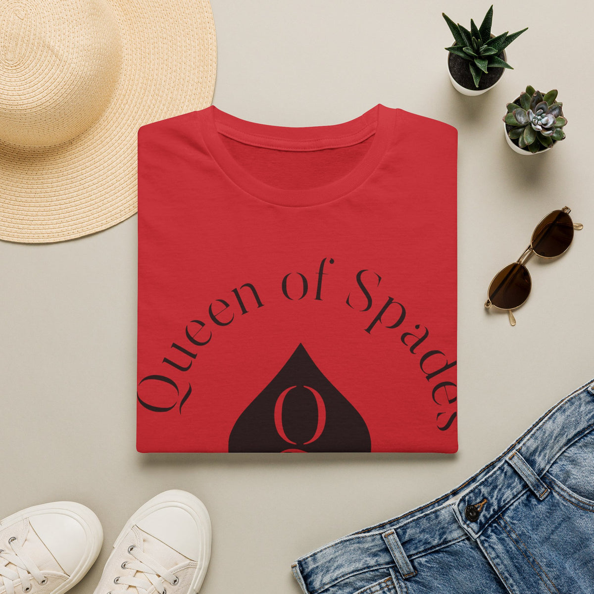 Adult-Queen of Spades-T-Shirt